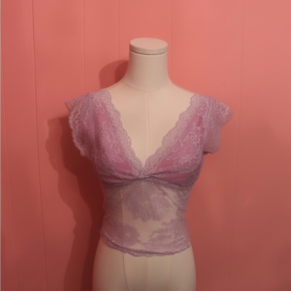 Lace Chemise in Lavender - Picture 2 of 4
